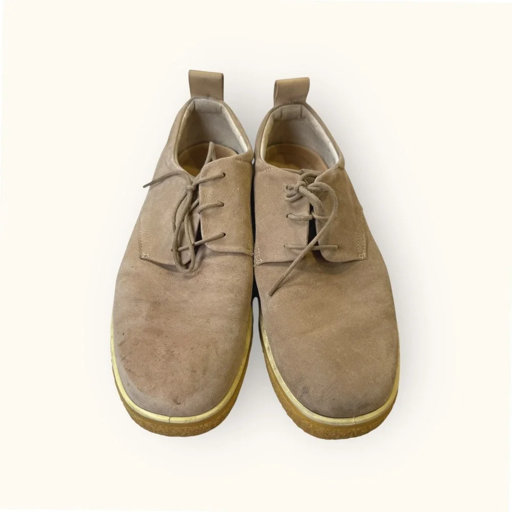 ECCO Mens Leather Casual Dress Shoes, Lace-Up, Size US 11 EU 45,‎ Beige